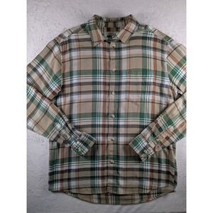 Standard Cloth Flannel‎ Shirt Plaid Button Up Long Sleeve Casual Mens S
